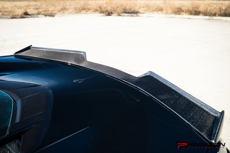Corvette C8 Stingray Z06 Style Carbon Fiber Rear Spoiler (6-Hole Coverage)