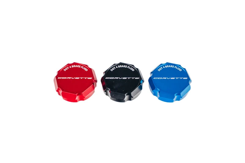 C8 Corvette Billet Brake Fluid Cap Cover – Black, Blue or Red (2020+)