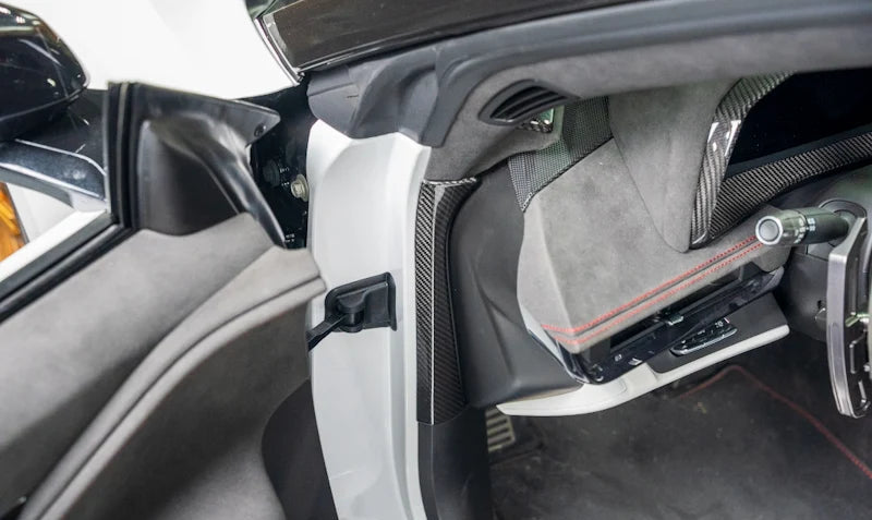 2020+ Corvette C8 Carbon Fiber Dashboard Door Sill Trim
