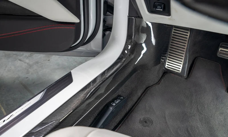 C8 Corvette Carbon Fiber Inner Door Sill Panels