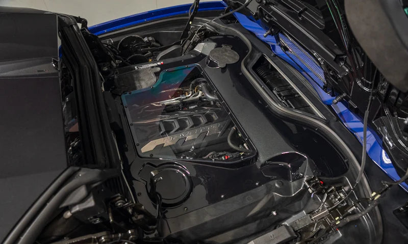 Corvette C8 Convertible Clear Engine Cover with Carbon Flash Surround