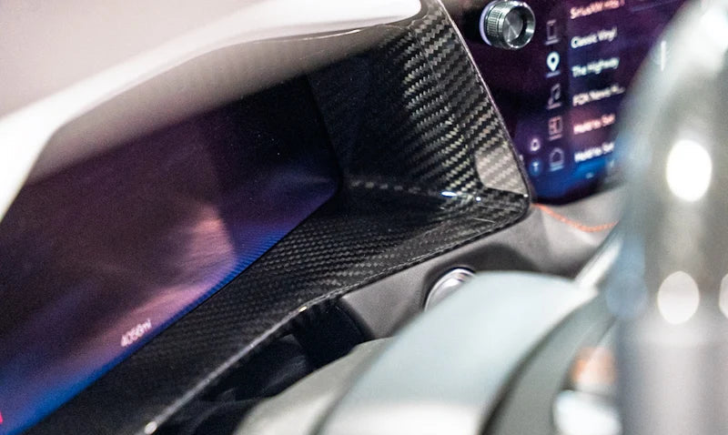 2026+ Corvette C8 Carbon Fiber Gauge Cluster Trim Overlay
