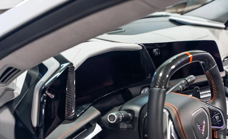 2026+ Corvette C8 Carbon Fiber Gauge Cluster Trim Overlay