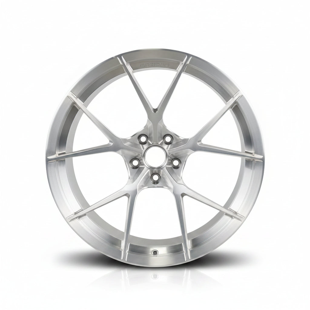 Forgedlite MC5 Brushed Aluminum Forged Wheels (20x10 Front / 21x13 Rear)
