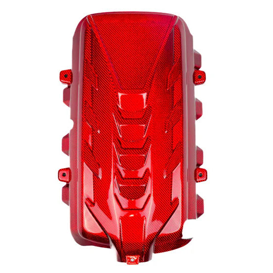 Corvette C8 Red Carbon Fiber Engine Cover