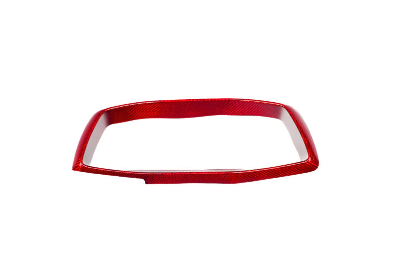 2020–2025 Corvette C8 Red Carbon Fiber Gauge Cluster Trim Overlay