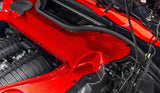 Corvette C8 Convertible Clear Engine Cover with Red Carbon Fiber Surround
