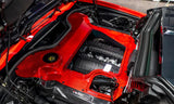 Corvette C8 Convertible Clear Engine Cover with Red Carbon Fiber Surround