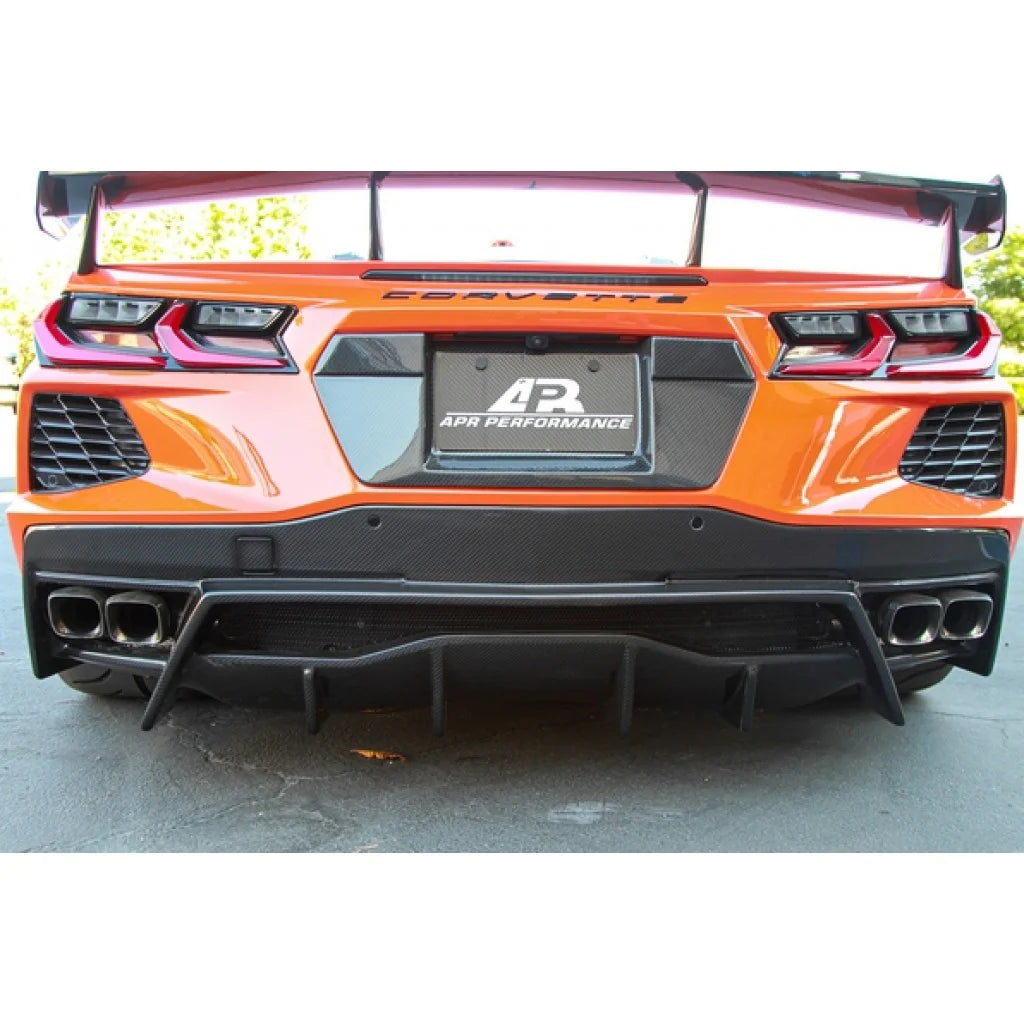 Soporte de matrícula de fibra de carbono para Corvette C8