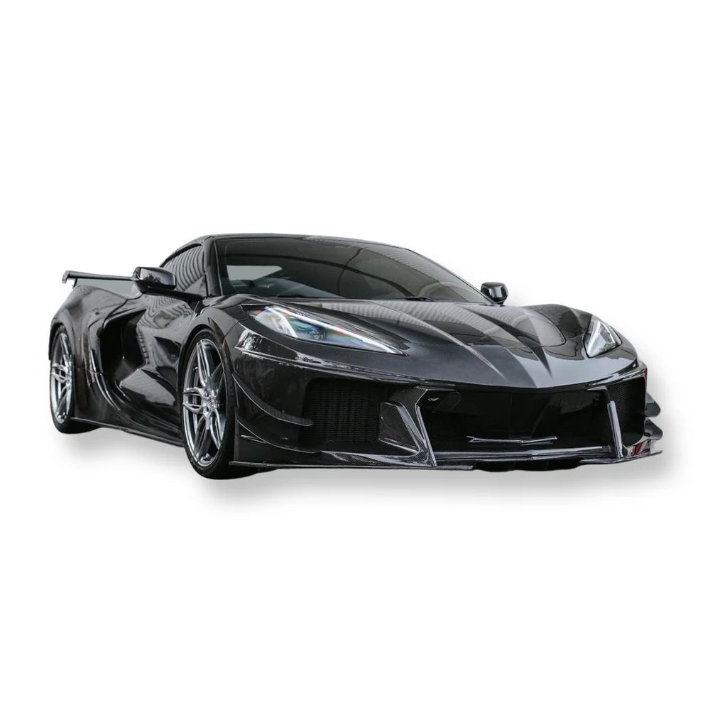 2020–2024 Corvette C8 Deluxe Wide Track Package – Full Carbon Fiber Kit (Bumper to Bumper)