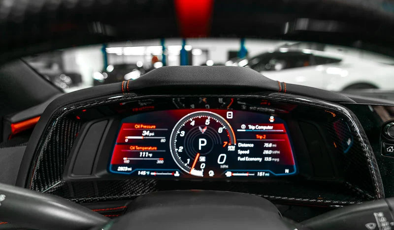 2020–2025 Corvette C8 Carbon Fiber Gauge Cluster Trim