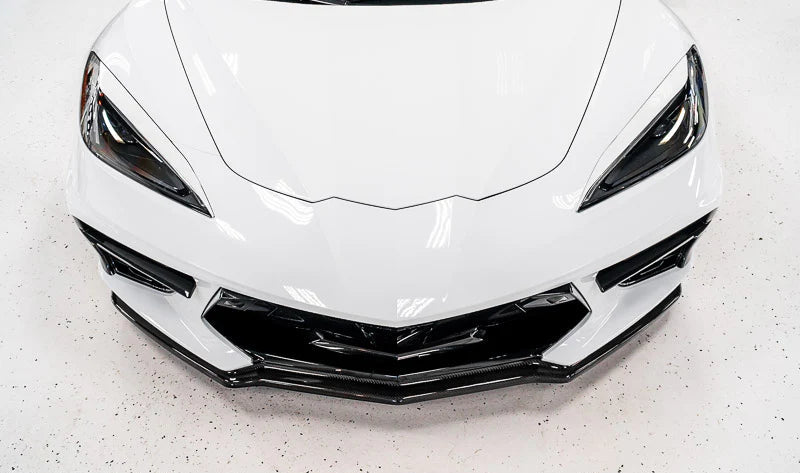 Corvette C8 Stingray Carbon Fiber Z51 Style Front Splitter – 3-Piece