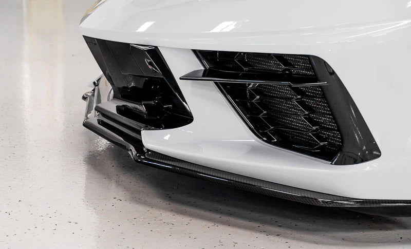 Corvette C8 Stingray Carbon Fiber Z51 Style Front Splitter – 3-Piece