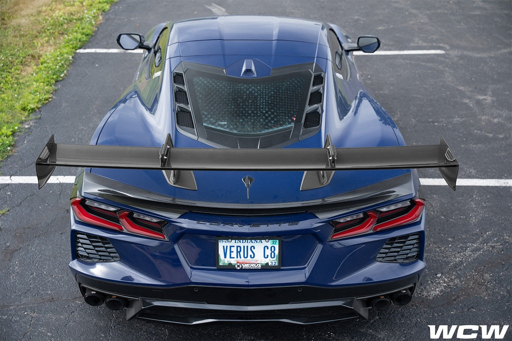 Verus Engineering WCW Swan Neck Carbon Fiber Rear Wing Kit - C8 Stingray & Z06