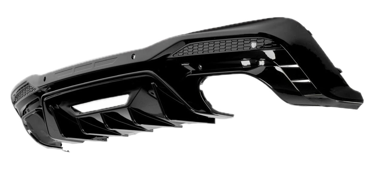 Difusor Trasero Negro Brillante para Ford Mustang Dark Horse 2024+ con Cuatro Salidas