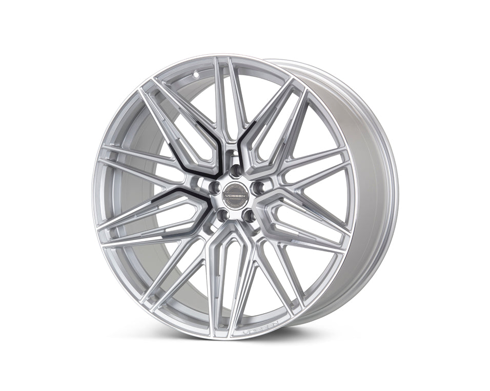 Vossen HF7 20x9 / 21x12 C8 Corvette Wheels – Silver Polished