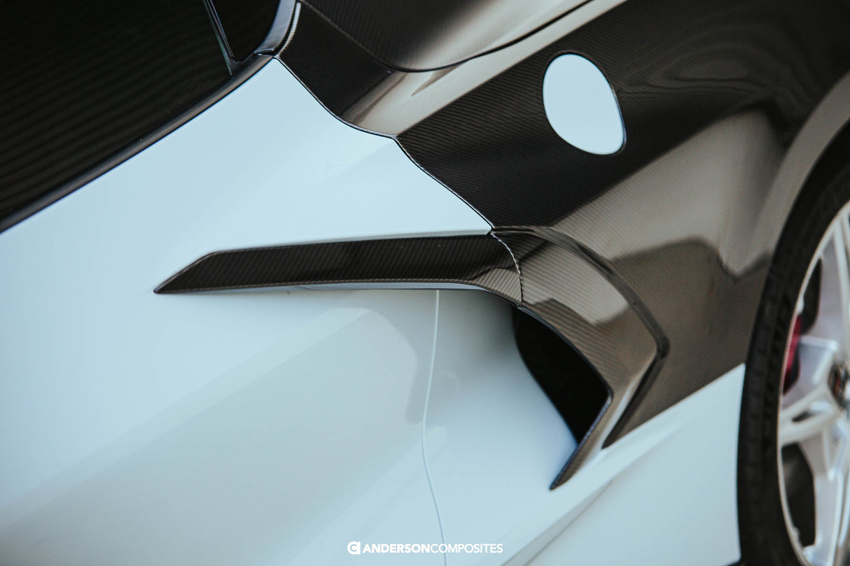 2020–2024 Chevrolet Corvette C8 Cubiertas de manija de puerta de fibra de carbono (Par)