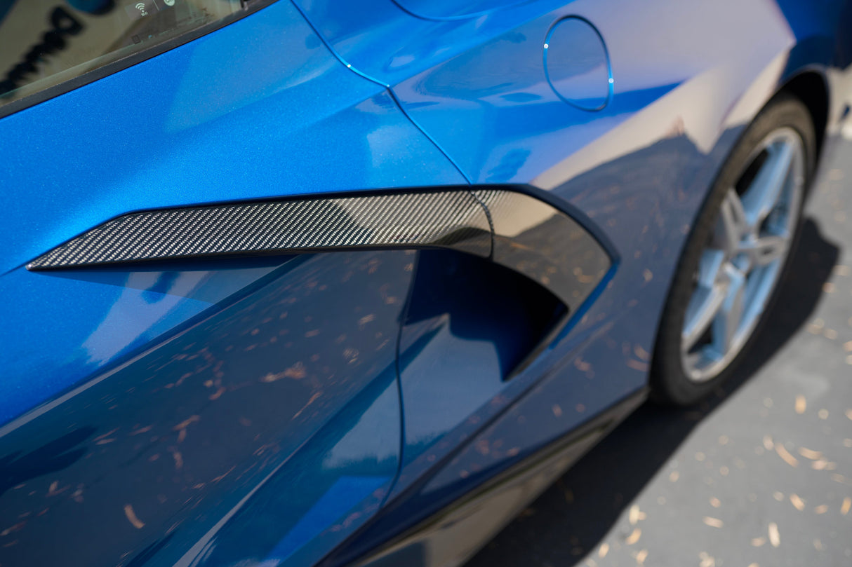 2020–2024 Chevrolet Corvette C8 Cubiertas de manija de puerta de fibra de carbono (Par)