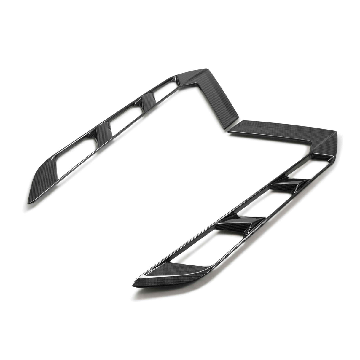 2020–2024 Chevrolet Corvette C8 Rejillas Laterales de Fibra de Carbono para Tapa de Motor (PAR)
