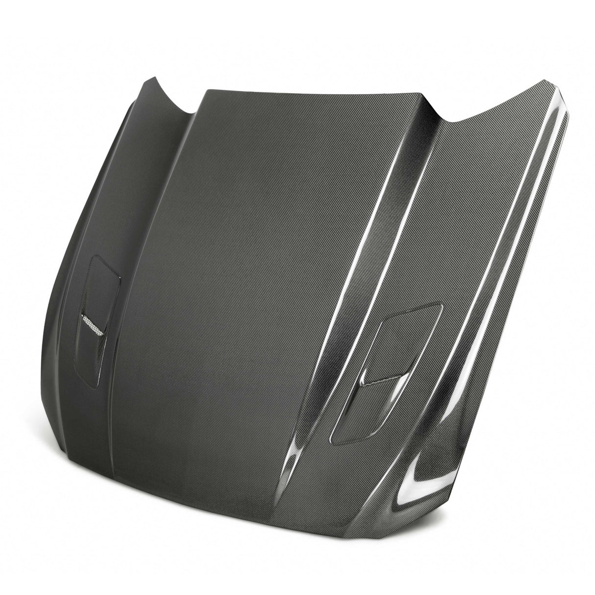 2015–2017 Ford Mustang Type-CJ Double-Sided Carbon Fiber 3" Cowl Hood
