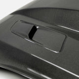 2015–2017 Ford Mustang Type-CJ Double-Sided Carbon Fiber 3" Cowl Hood