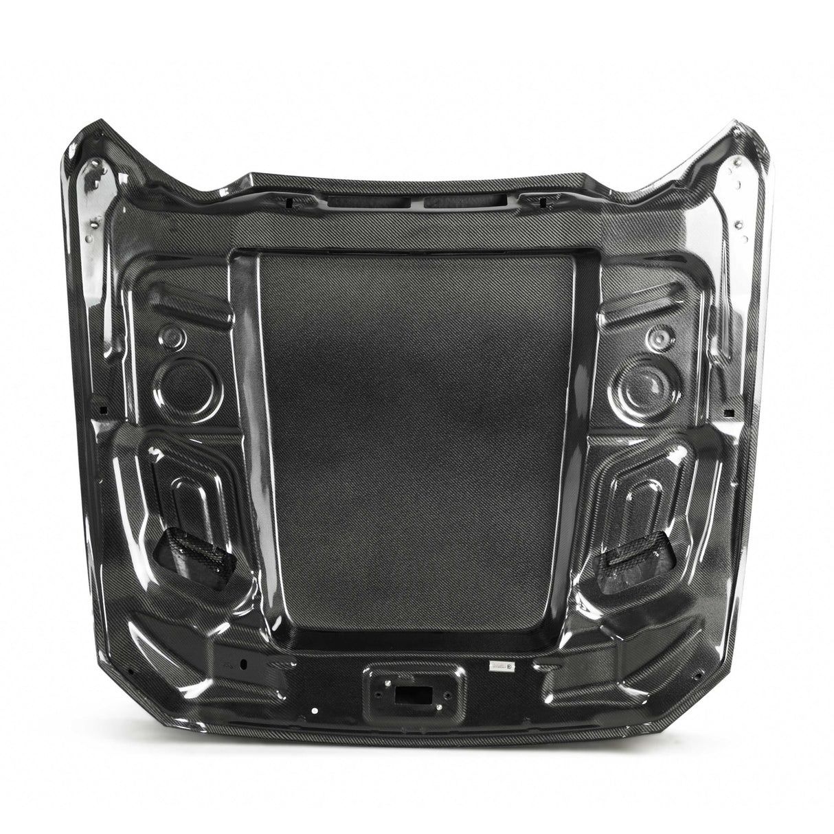 2015–2017 Ford Mustang Type-CJ Double-Sided Carbon Fiber 3" Cowl Hood