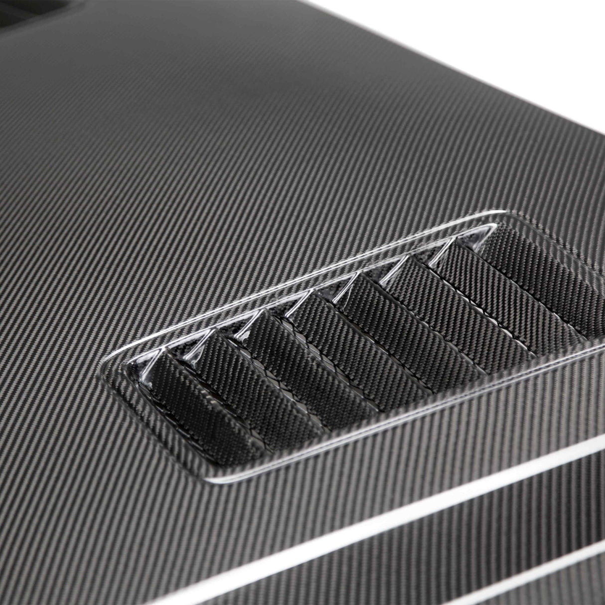 2015–2017 Ford Mustang Carbon Fiber Hood – Type-SN (Double-Sided)