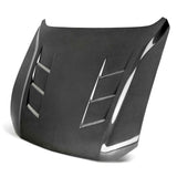 Capó de fibra de carbono de doble cara con extractor de calor Type-SA para Ford Mustang 2018–2023