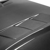 Capó de fibra de carbono de doble cara con extractor de calor Type-SA para Ford Mustang 2018–2023
