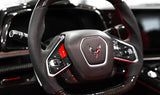 C8 Corvette Steering Wheel Black Side Covers — 1LT, Non-Heated