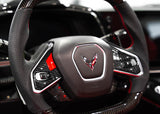 C8 Corvette Carbon Fiber Steering Wheel Side Covers – Heated