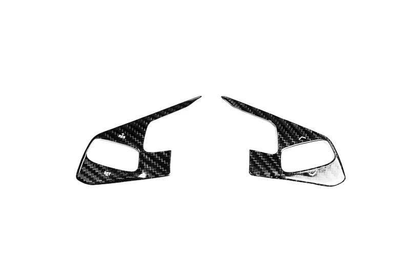 C8 Corvette Steering Wheel Black Side Covers — 1LT, Non-Heated
