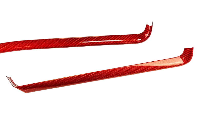 C8 Corvette Carbon Fiber Interior Trim - 3 Piece Kit - Red, Black, Forged