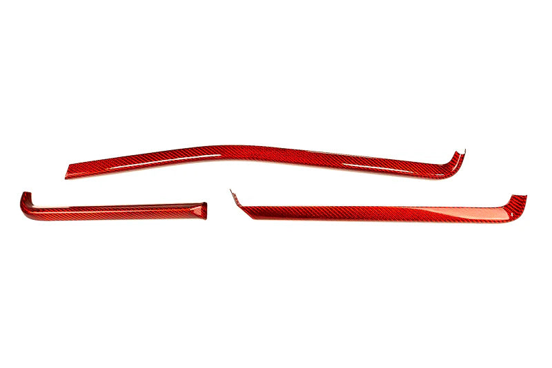 C8 Corvette Carbon Fiber Interior Trim - 3 Piece Kit - Red, Black, Forged