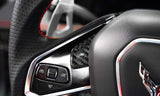 2020–2023 C8 Corvette Carbon Fiber Steering Wheel Button Covers – 1LT Non-Heated