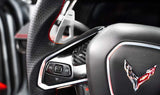 2020–2023 C8 Corvette Carbon Fiber Steering Wheel Button Covers – Heated
