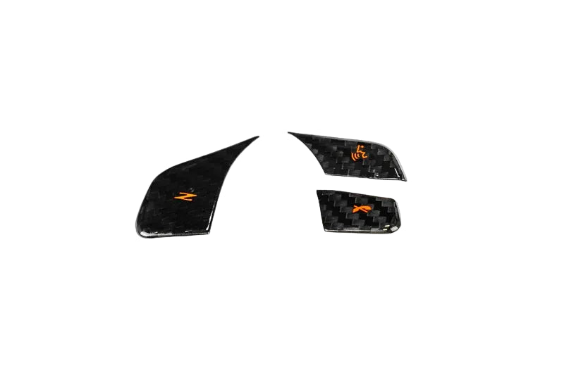 2020–2023 C8 Corvette Carbon Fiber Steering Wheel Button Covers – 1LT Non-Heated