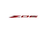 C8 Corvette Z06 Red Emblems – GM OEM Pair