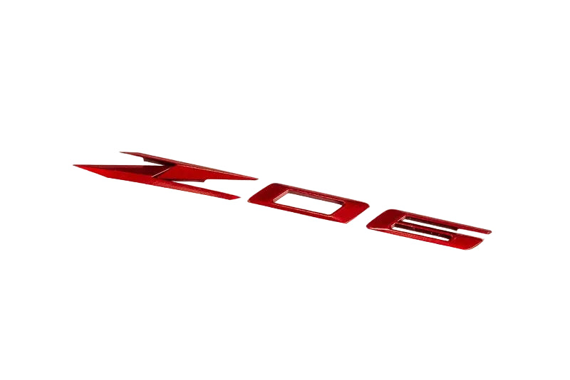 C8 Corvette Z06 Red Emblems – GM OEM Pair