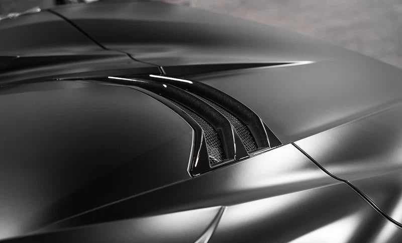 C8 Corvette Convertible Carbon Fiber Hatch Vent Overlay