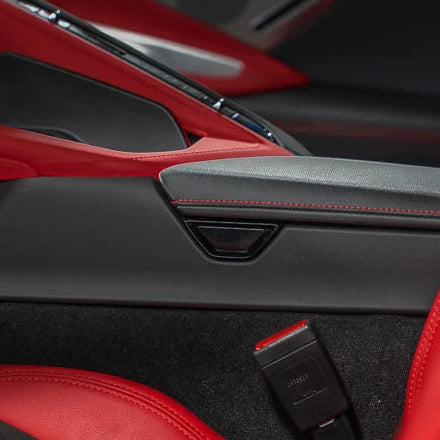 C8 Corvette Carbon Fiber Center Console Armrest Button Overlay