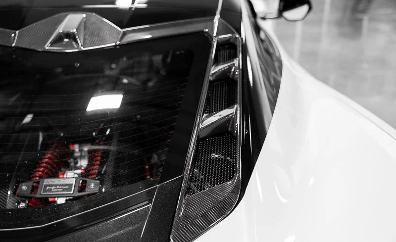 Corvette C8 Carbon Fiber Rear Hatch Vent Overlays
