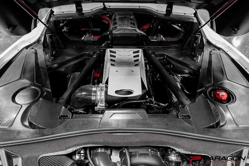 C8 Corvette Carbon Fiber Rear Strut Tower Covers - Coupe Only