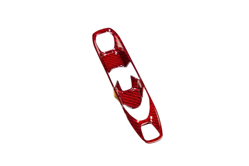 C8 Corvette Red Carbon Fiber Transmission Control Outer Trim