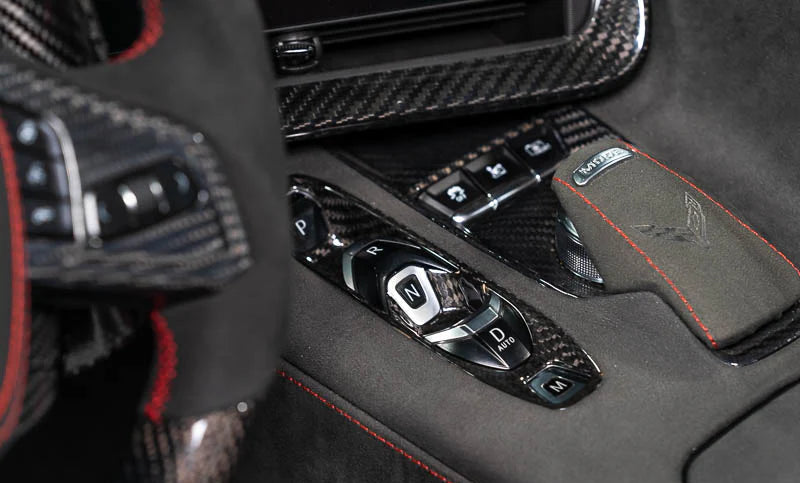C8 Corvette Carbon Fiber Transmission Control Outer Trim