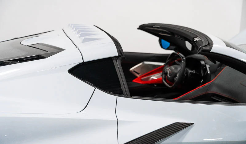 C8 Corvette Vented Carbon Fiber B-Pillar Trim Overlays – Coupe