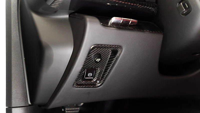 C8 Corvette Red Carbon Fiber Parking Brake Cover