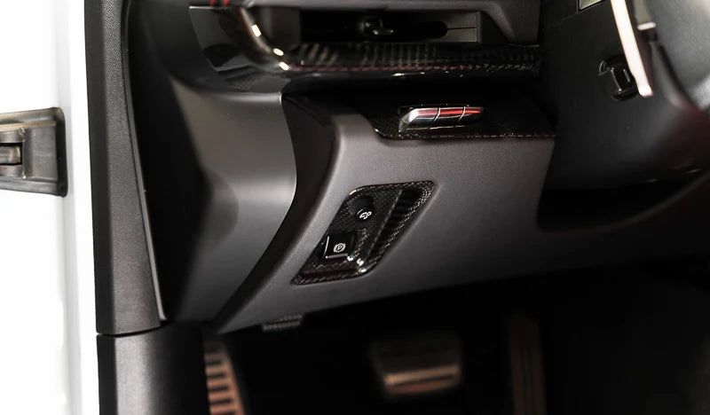 C8 Corvette Red Carbon Fiber Parking Brake Cover
