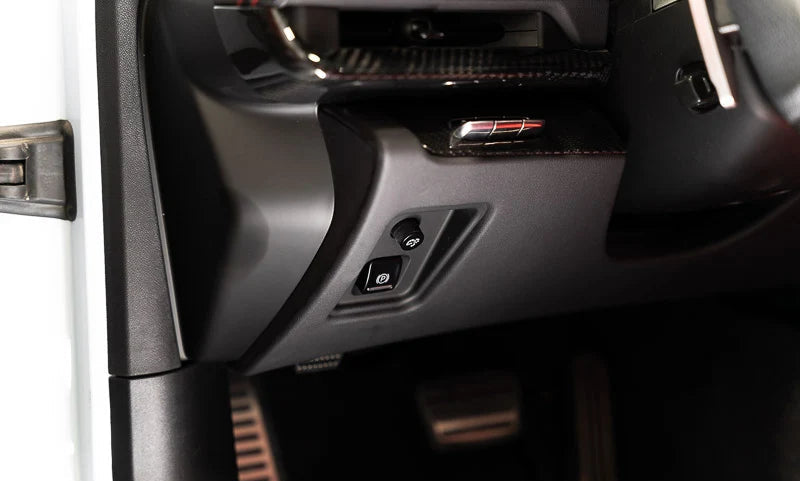 C8 Corvette Red Carbon Fiber Parking Brake Cover