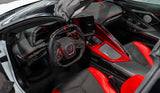 Corvette C8 Red Carbon Fiber Center Console Overlay